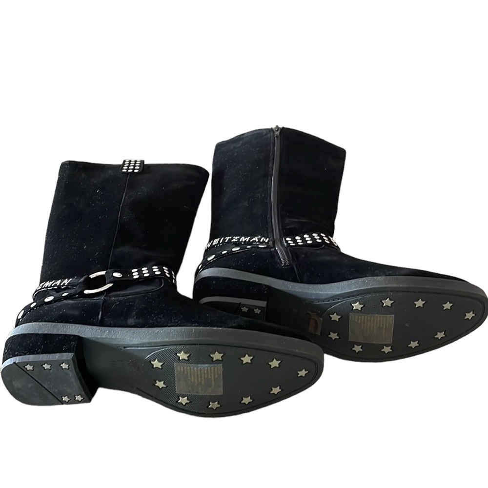 Nib Stuart Weitzman Black Suede Saloon Women's Bo… - image 8